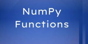 numpy functions